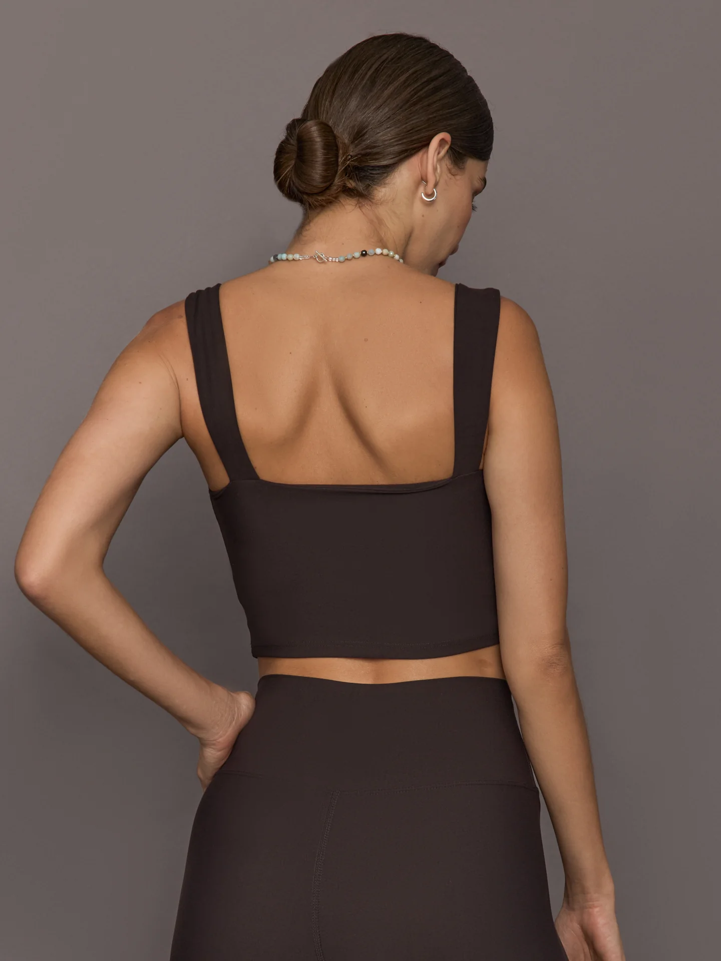 Square Neck Bra in Melt - Chocolate Torte - Image 3
