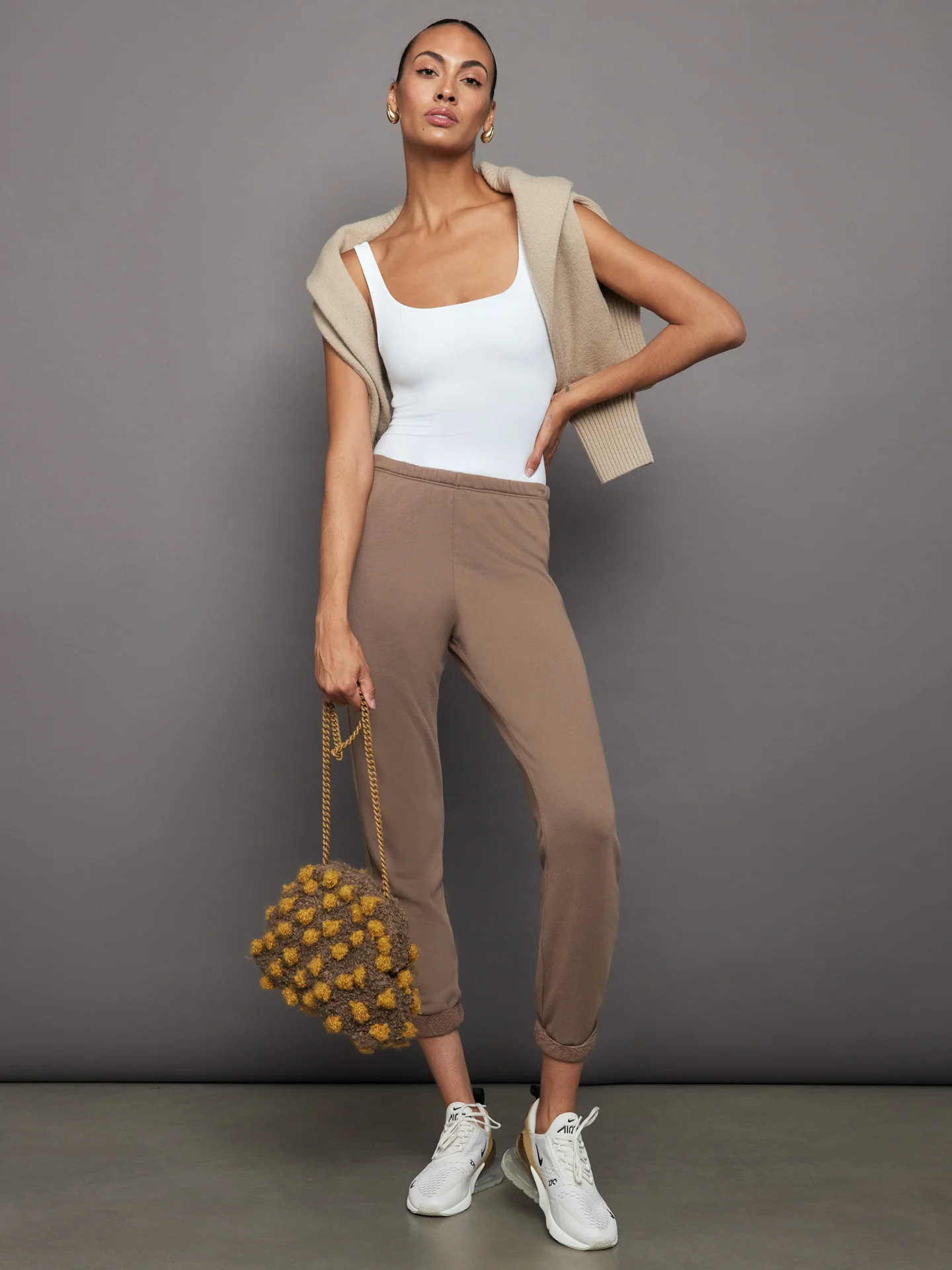 Wide Scoop Bra Tank in Melt - White - Image 4